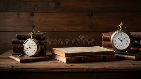 A Vintage Wooden Backdrop Adorned With Antique Books Quill Pens And