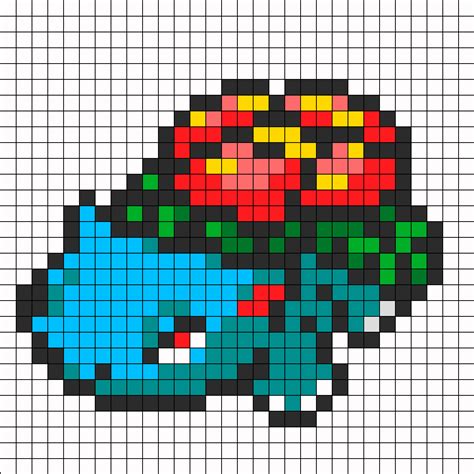 Minecraft Venusaur Pixel Art Grid - Pixel Art Grid Gallery