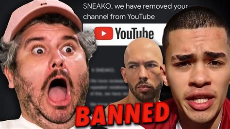 Andrew Tate Copycat Sneako Banned From Youtube Youtube