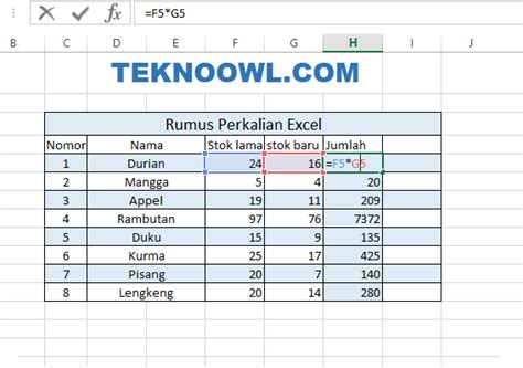 Rumus Excel Menghitung Perkalian Rumus Perkalian Excel Tanda Dan Riset