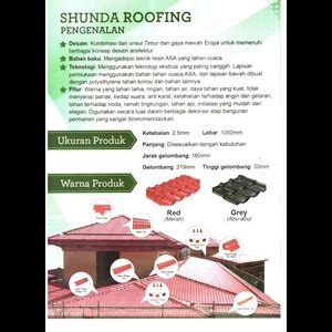 Jual Shunda Roofing Atap Genteng PVC Shunda Tangerang Berkat