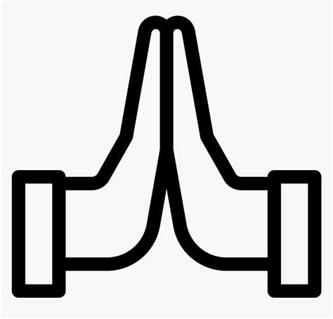 Praying Hands Computer Icons Prayer - Praying Hands Emoji Black And ...