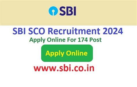 Sbi Sco Recruitment 2024 Apply Online For 174 Post