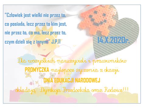 Dzień Edukacji Narodowej Przedszkole Promyczek Tomaszów Mazowiecki