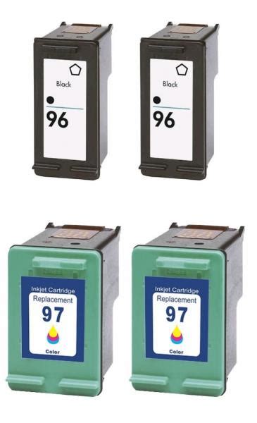 4pk 96 97 Combo Ink Cartridge For Hp Deskjet 6940 Dt 6980 Dt 6988 Dt 9800 D Ebay