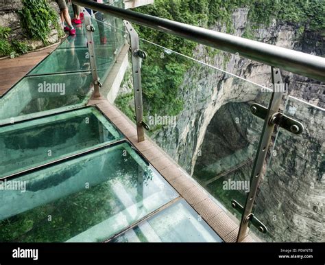 Cliff Glass Sky Walk at Tianmen Mountain, The Heaven's Gate at ...