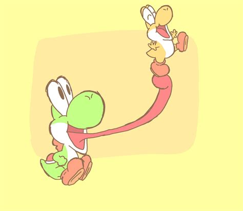 Yoshi Playing With Little Yoshi By Toondreamer On Deviantart