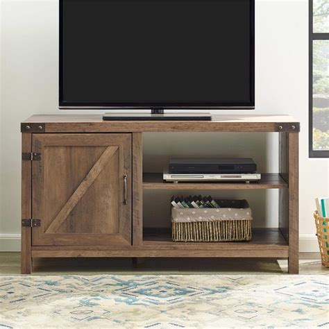 Walker Edison 44 In Rustic Farmhouse Tv Stand Rustic Oak W44bd1dro