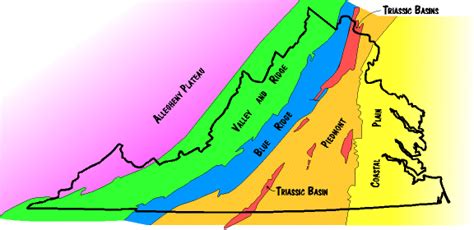 Physiographicgeologic Provinces Of Virginia