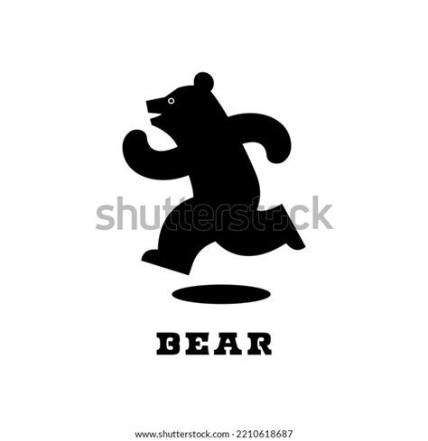 Running Bear Flat Icon Vector Illustration Stock Vector (Royalty Free ...