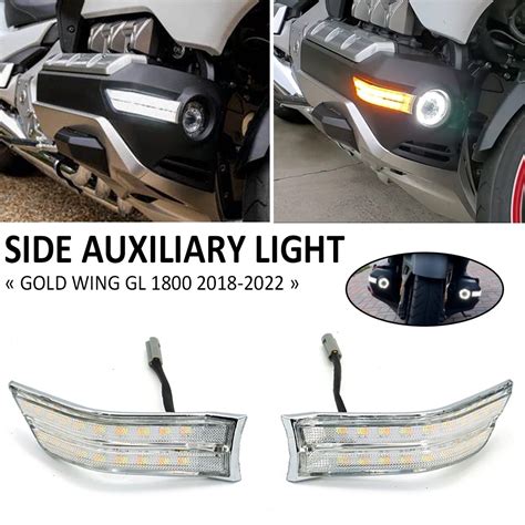 Gold Wing Motorcycle Fog Light Side Auxiliary Led Turn Signals Decorative Cowl Light For Honda