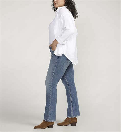 Buy Britt Low Rise Slim Bootcut Jeans Plus Size For Usd 3700 Silver Jeans Us New