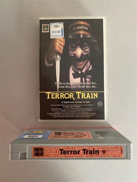 TERROR TRAIN VHS Big Box Ex Rental Horror Thriller Video Tape Jamie Lee