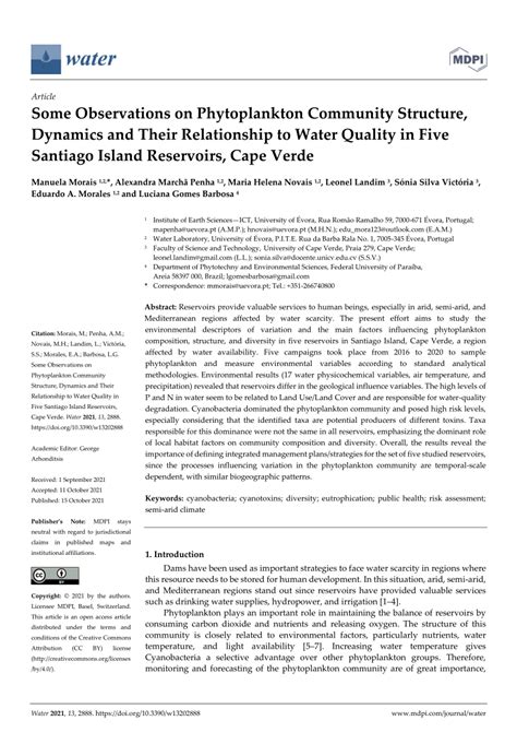 PDF Some Observations On Phytoplankton Community Structure Dynamics