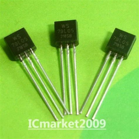 100 Pcs 79l05 To 92 L79l05 Lm79l05 100ma Negative Voltage Regulators