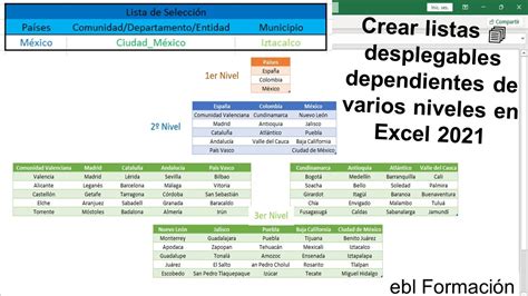 Aprende A Crear Listas Desplegables De Varios Niveles En Excel 2021