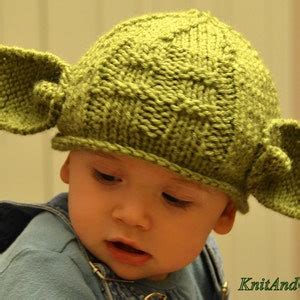 Yoda Knitted Hat All Sizes Star Wars Geeks Hat Yoda Jedi | Etsy