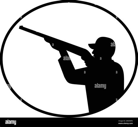 Silhouette Of A Hunter With A Rifle Stock Vector Images Alamy