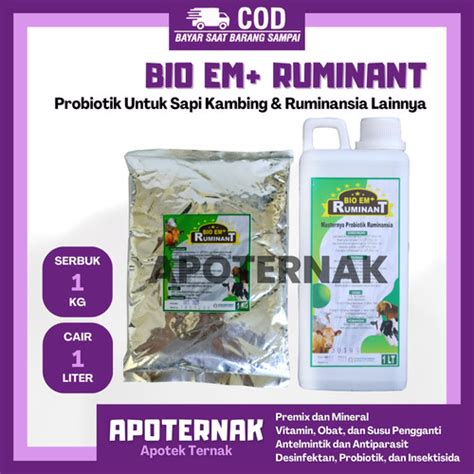 Jual Bio Em Ruminant Probiotik Fermentasi Pakan Ternak Sapi Kambing