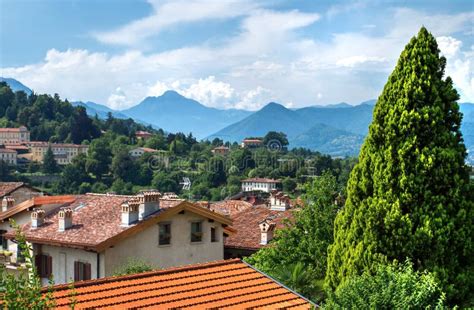 View Of The Upper City Center Of Bergamo Stock Photo Image Of