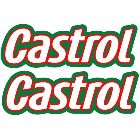 2x Castrol Lettering Stickers Decals - DecalsHouse