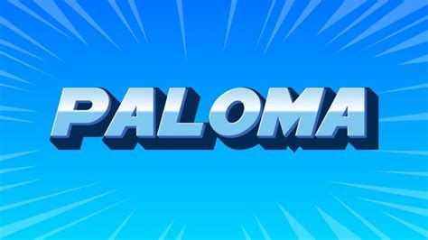 Premium Photo Paloma 3D Blue Text