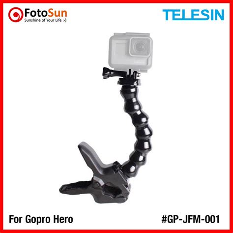 Telesin Jaws Clamp Flex Magic Flexible Joint Goose Neck Mount For Gopro