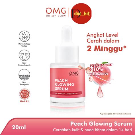 Jual OMG Oh My Glow Peach Glowing Serum 20ml 7 5gr Shopee Indonesia