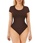 Bodysuit For Women Tummy Control Shapewear Low Back Sculpting Body