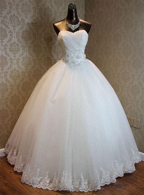 Strapless Princess Wedding Dresses With Diamonds