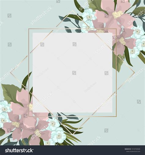 Flower Border Template Pink Flowers Vector Stock Vector (Royalty Free) 1910734540 | Shutterstock