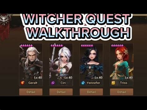 Summoners War Collab The Witcher Witcher Quest Walkthrough YouTube