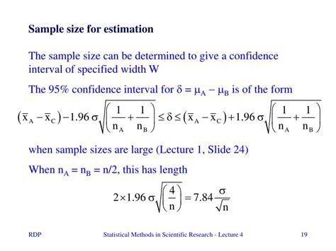 Ppt Lecture Sample Size Determination Powerpoint Presentation Free