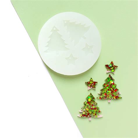 Silicone Earrings Mold Christmas For Resin And Etsy