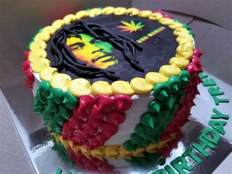 Bob Marley Birthday Cake With Fondant Hair Vanilla With Vanilla