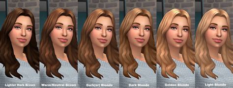 Sims Hair Color Swatches