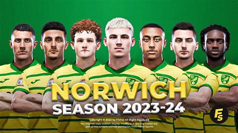 Norwich City Facepack Season 2023 24 Sider And Cpk Football Life