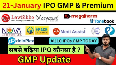 All 10 IPOs GMP Lawsikho Ipo Gmp Maxposure Ipo Gmp Nova Agritech