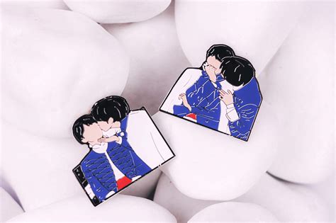 Exclusive BTS Pins K Pop Enamel Pin Jungkook Kiss Tae Taehyung Kissed