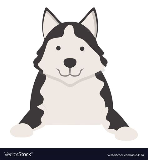 Husky mascot icon cartoon siberian dog Royalty Free Vector