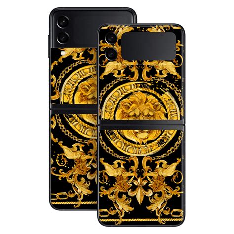 Samsung Galaxy Z Flip 3 Baroque Gold Ornaments Skin Wrap Easyskinz™