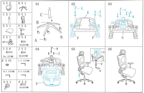 SUNNOW 216253 Ergonomic Designer Office Chair Instruction Manual