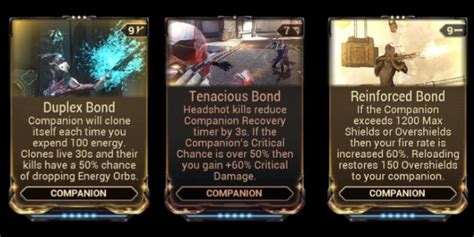 Companion Rework And Bond Mods Explained Warframe