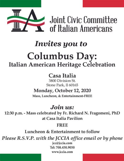 Columbus Day Italian American Heritage Celebration