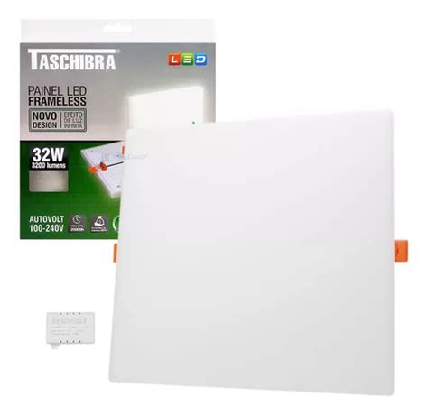 L Mpara Plaf N Taschibra Painel De Led W Quadrado Color Gris V