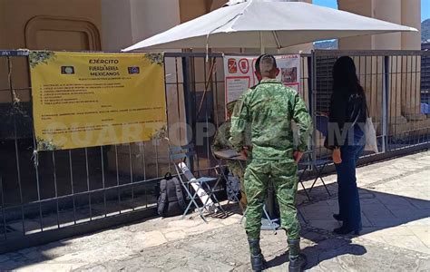 Ejército y GN instalan módulo de reclutamiento