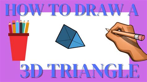 How To Draw A 3D Triangle Step By Step YouTube