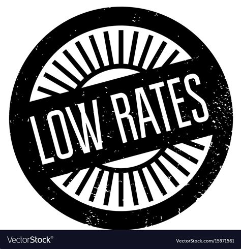 Low Rates Rubber Stamp Royalty Free Vector Image