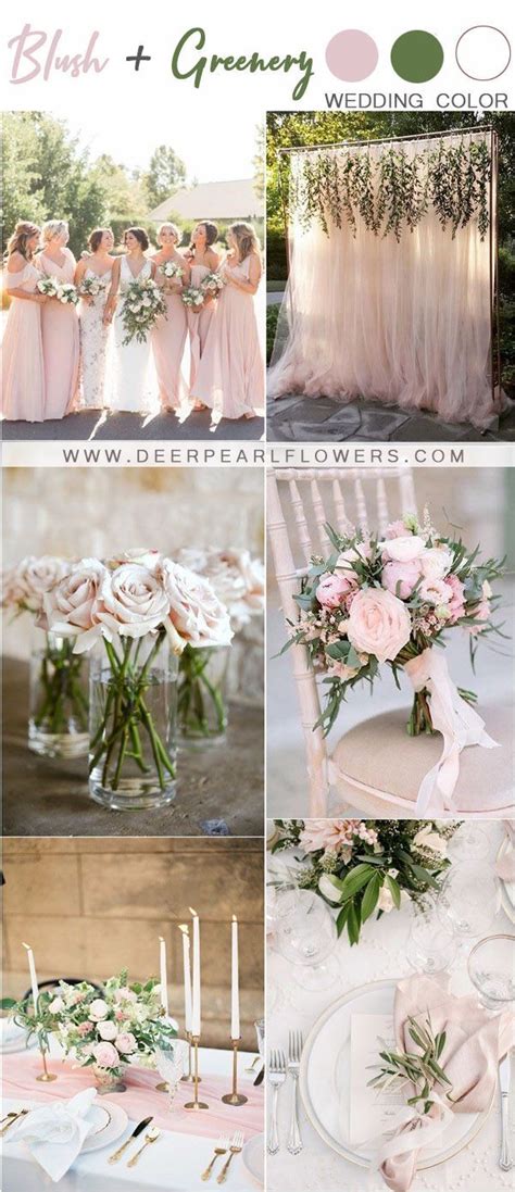 Blush And Greenery Wedding Color Themes And Ideas Pink Wedding Theme