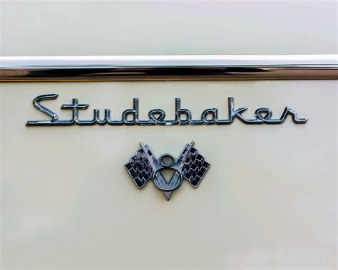 Studebaker V 8 Emblem Photograph By John Bartelt Fine Art America